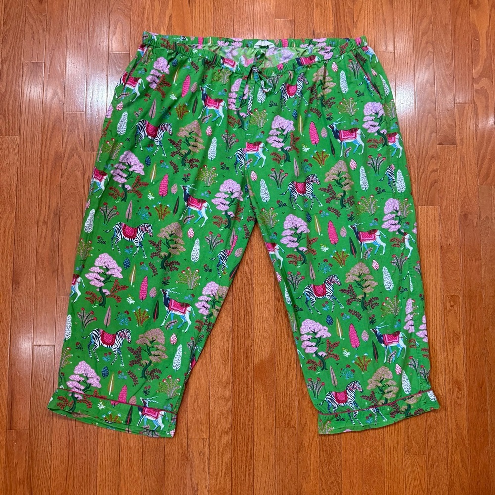 Printfresh Antelope's Forest Organic Cotton Pajama Bottoms PJ Pants Womens 6x